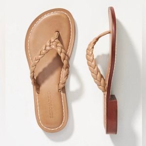 Bernardo Theo Braided Leather Sandals in Sand Size 7.5 Neutral Beach Boho